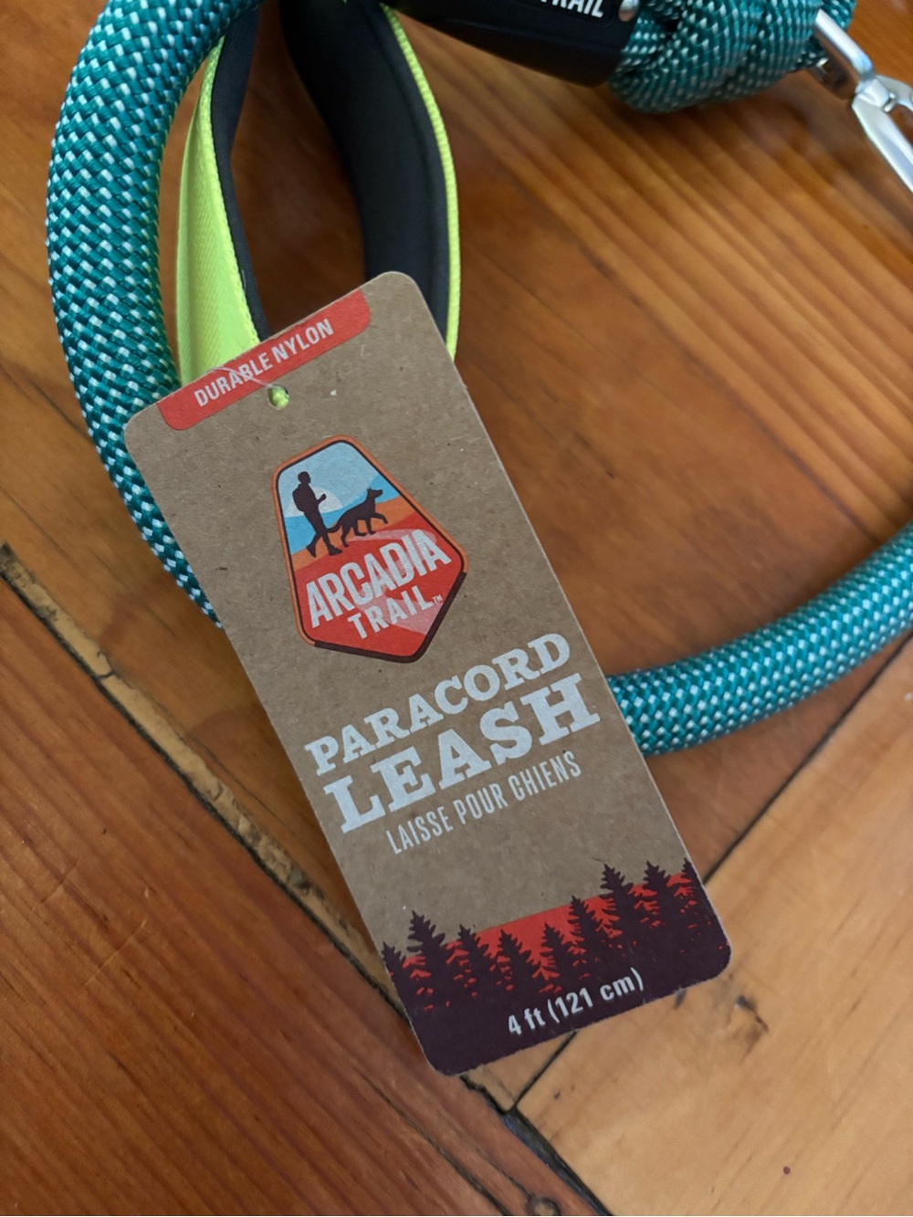 Arcadia Paracord Leash & Collar Set - Teal, Lime & Neon Orange
